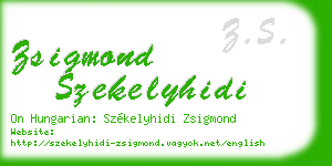 zsigmond szekelyhidi business card